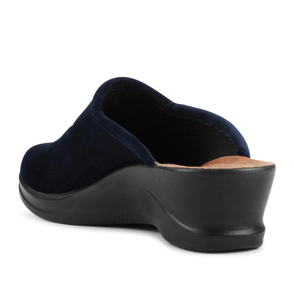 FlyFlot Engraved Self-Moulding Mules - FLY42002 / 327 719 - Navy - Image 3
