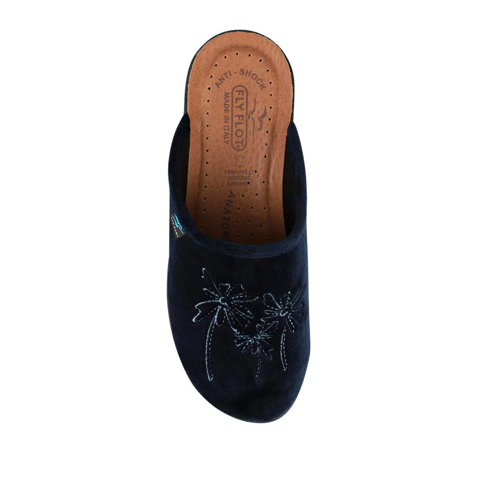 FlyFlot Engraved Self-Moulding Mules - FLY42002 / 327 719 - Navy - Image 4