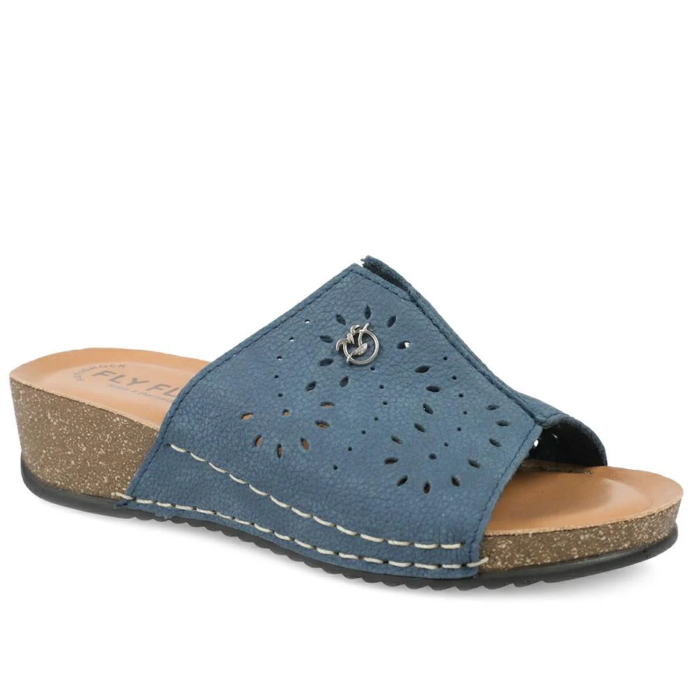 Flyflot Leather Mule Sandals - FLY43012 / 328 649