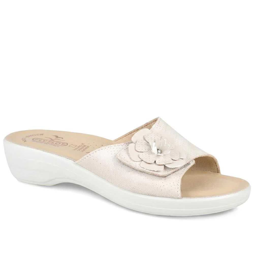 FlyFlot Leather Mule Sandals - FLY43017 / 328 654