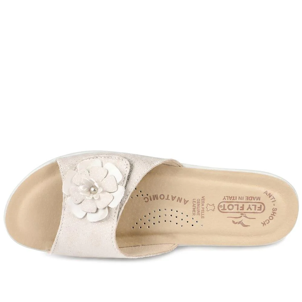 FlyFlot Leather Mule Sandals - FLY43017 / 328 654 - Beige - Image 5