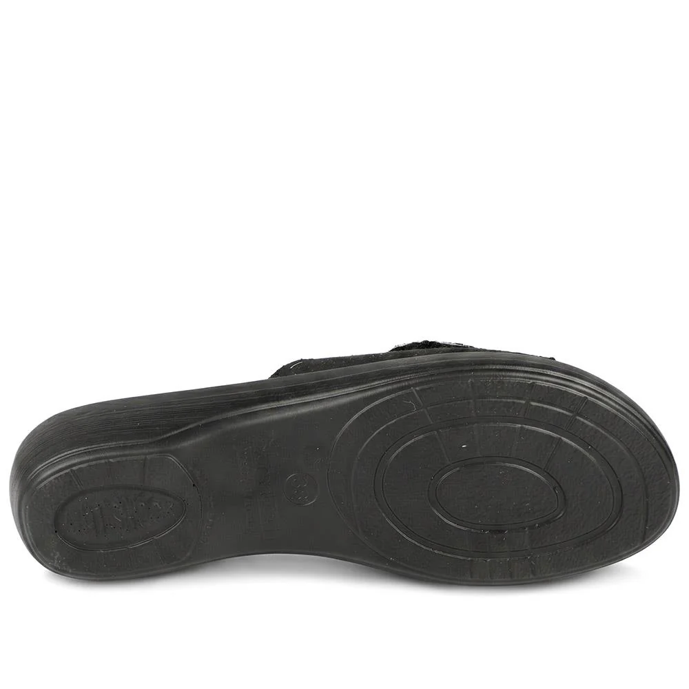 FlyFlot Leather Mule Sandals - FLY43017 / 328 654 - Black - Image 6