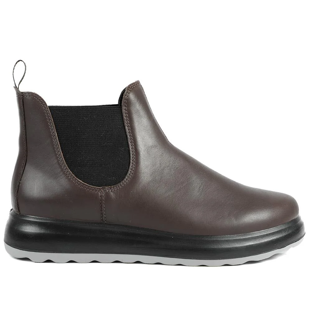 FlyFlot Leather Slip On Ankle Boots - FLY42032 / 327 707 - Dark Brown - Image 2