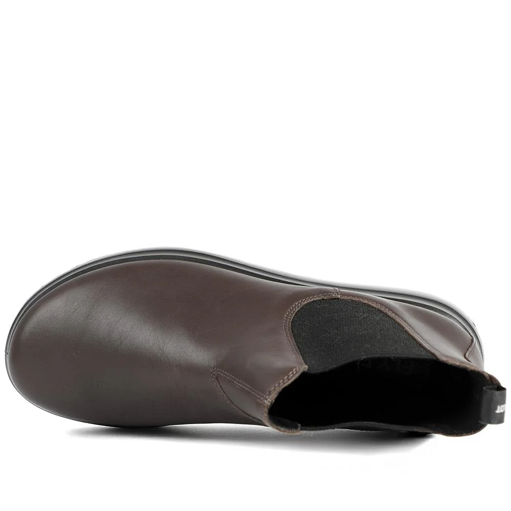 FlyFlot Leather Slip On Ankle Boots - FLY42032 / 327 707 - Dark Brown - Image 4