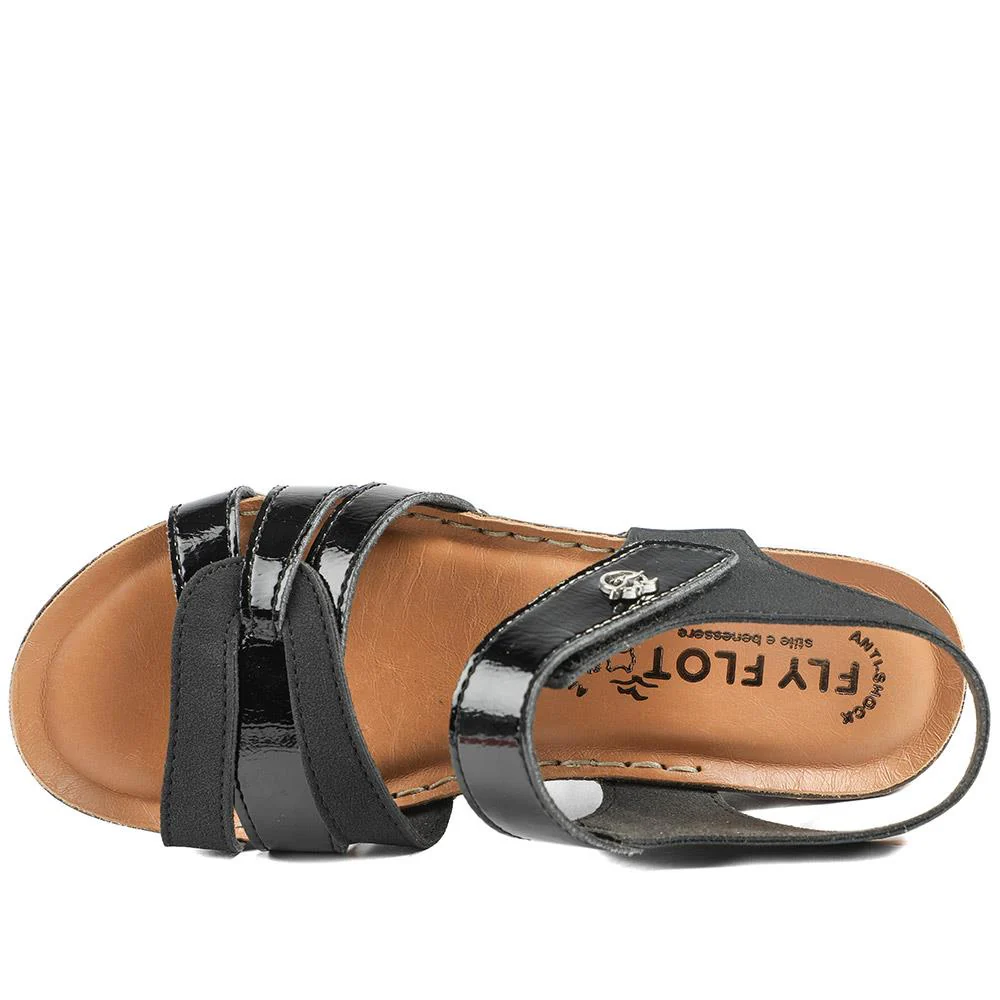 FlyFlot Patent Touch Fasten Sandals - FLY43008 / 328 655 - Black - Image 5