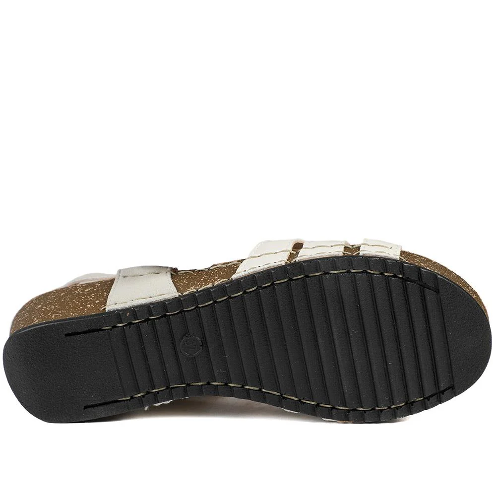 FlyFlot Patent Touch Fasten Sandals - FLY43008 / 328 655 - Off White - Image 6