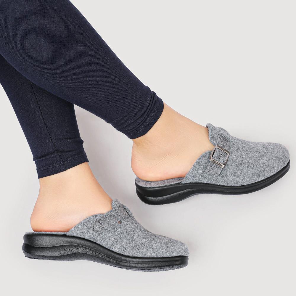 FlyFlot Self-Moulding Clogs - FLY42004 / 327 720 - Grey - Image 5