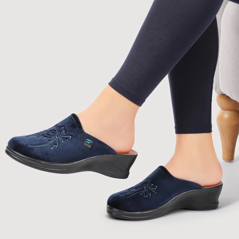 FlyFlot Self-Moulding Mules - FLY42001 / 327 718 - Navy - Image 5
