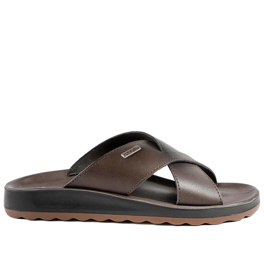 FlyFlot Strappy Slip On Sandals - FLY43025 / 328 665 - Brown - Image 3