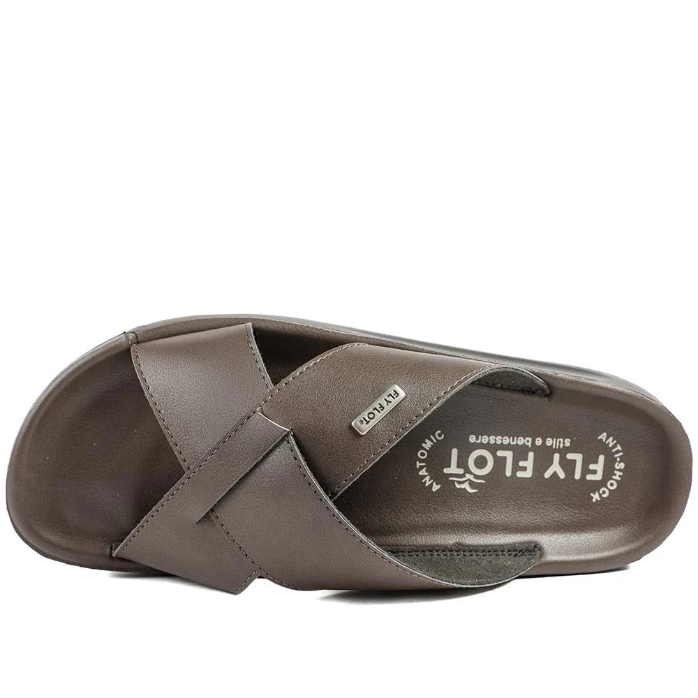 FlyFlot Strappy Slip On Sandals - FLY43025 / 328 665 - Brown - Image 5