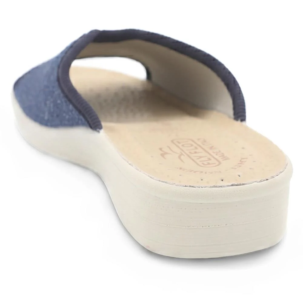 Flyflot Stretch Fit Mule Sandals - FLY43014 / 328 647 - Navy Shimmer - Image 3