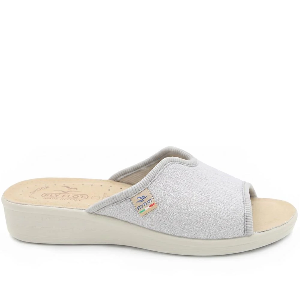 Flyflot Stretch Fit Mule Sandals - FLY43014 / 328 647 - Silver Shimmer - Image 2