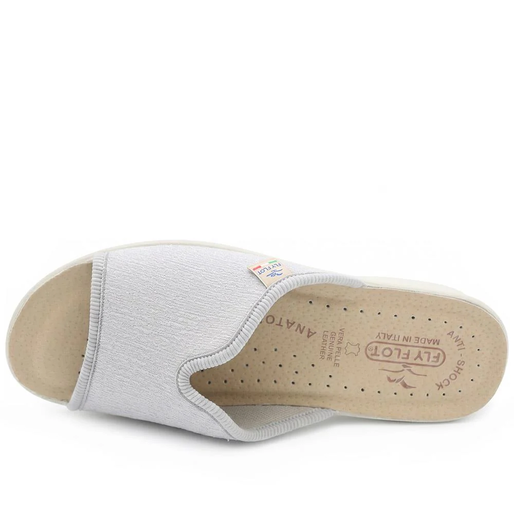 Flyflot Stretch Fit Mule Sandals - FLY43014 / 328 647 - Silver Shimmer - Image 4