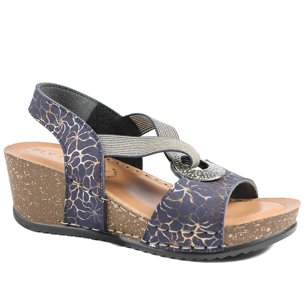 FlyFlot Wedge Heel Slingback Sandals - FLY43023 / 328 682 - Image 2