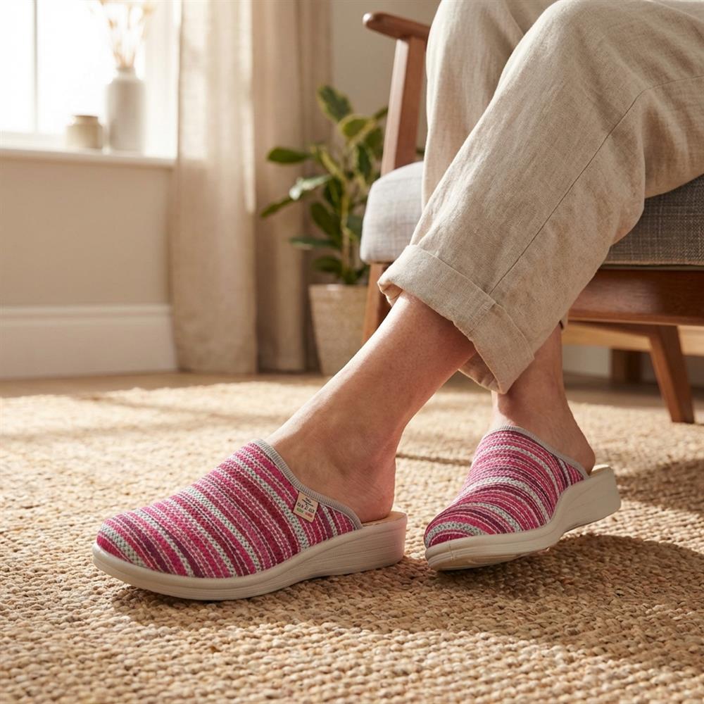 FlyFlot Wide Fit Anatomic Clogs - FLY35039 / 321 254 - Fuschia - Image 2