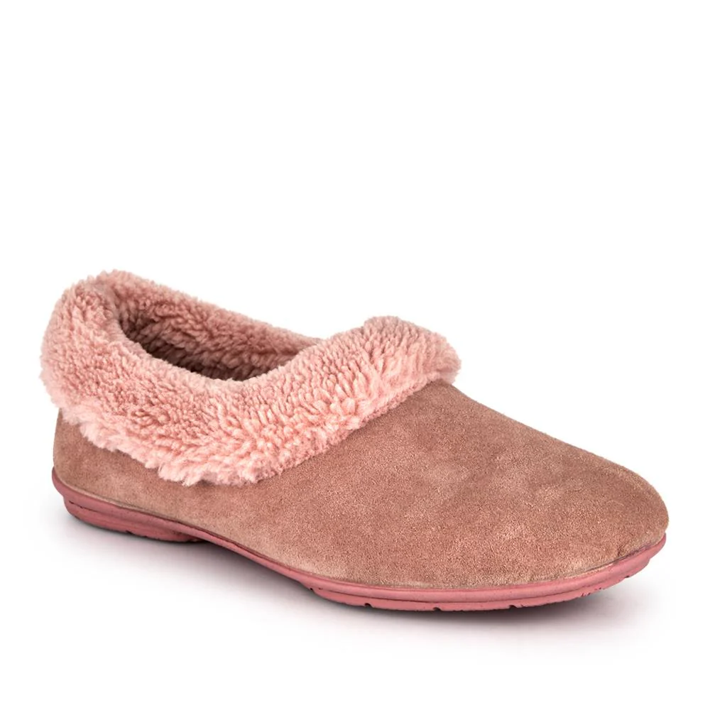 Frostie Suede Leather Full Slippers - FROSTIE / 328 531 - Blush