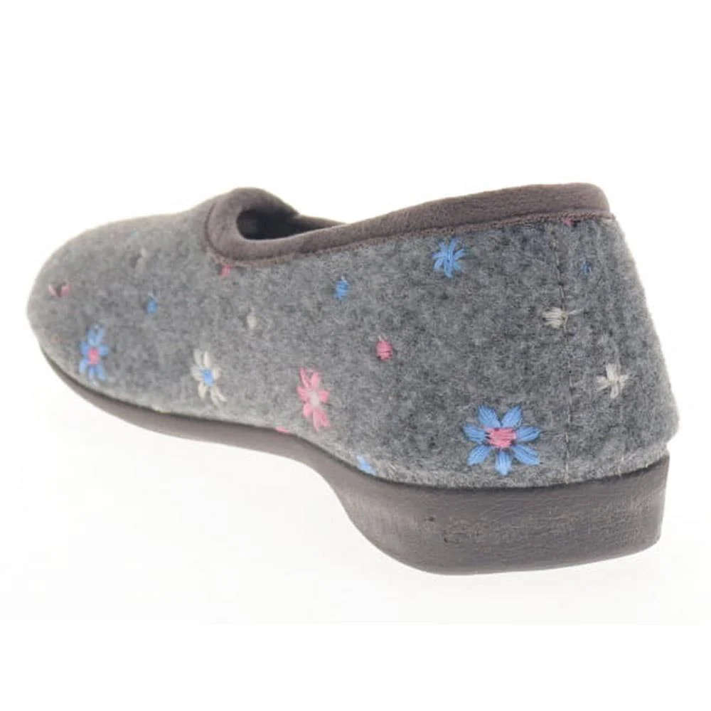 Full Slippers - FEVI40001 / 325 780 - Grey Floral - Image 3