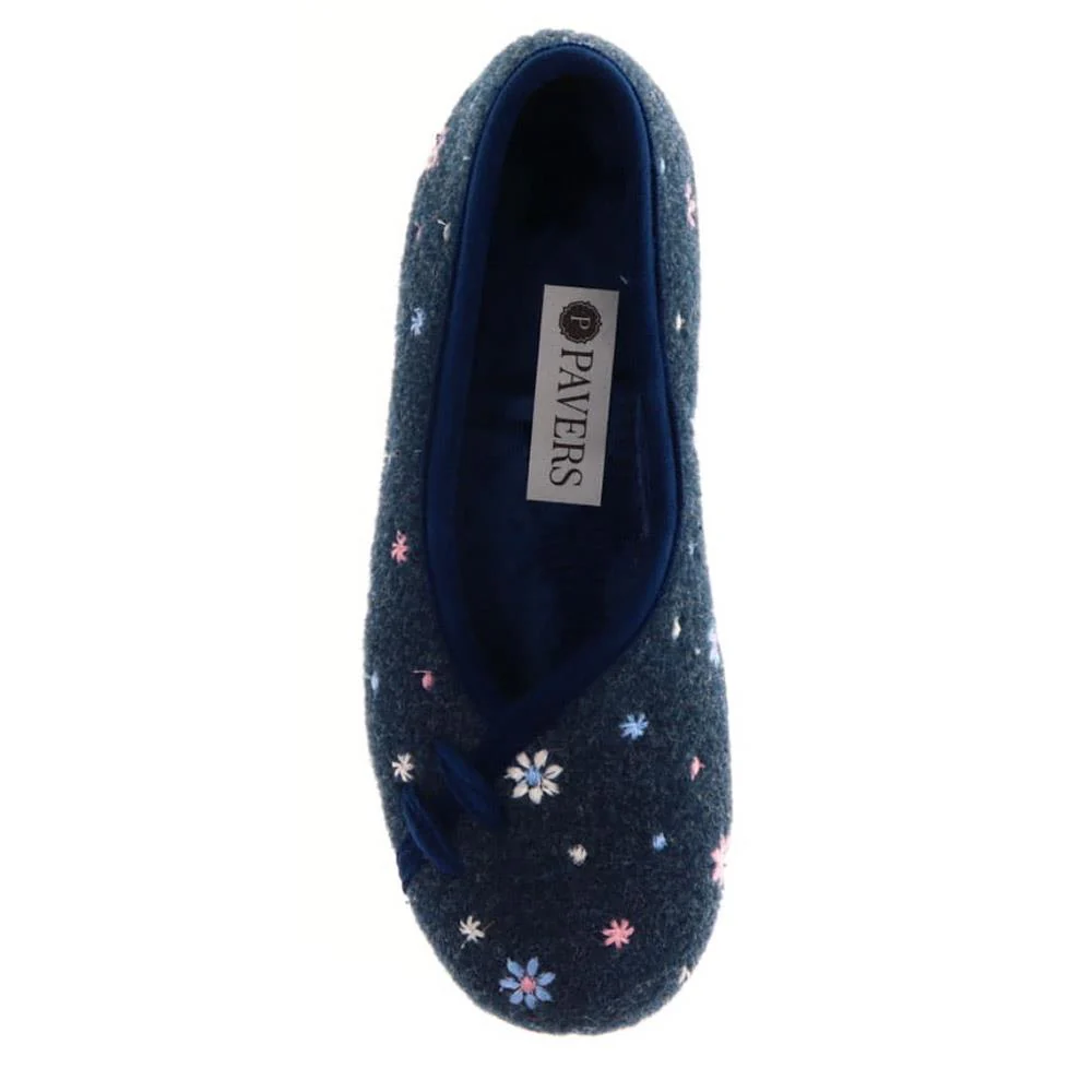 Full Slippers - FEVI40001 / 325 780 - Navy Floral - Image 5