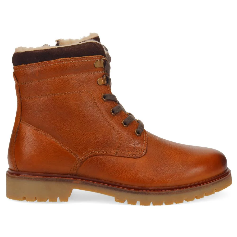 Fur-Cuffed Lace-Up Boots - RNB40013 / 325 996 - Brown - Image 2