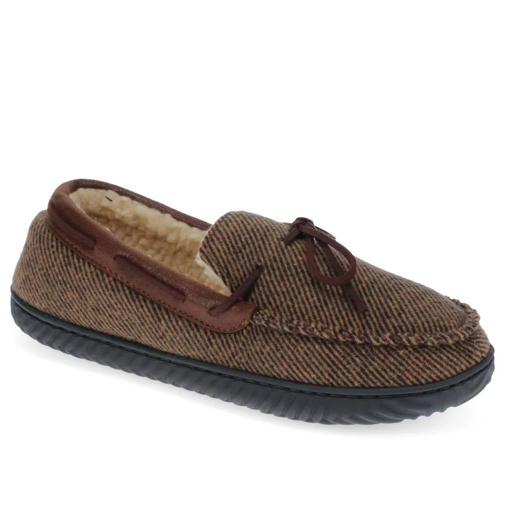 Fur-Lined Slippers - GALOP40027 / 326 308 - Brown