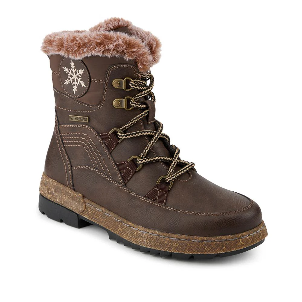 Fur Lined Water Resistant Weather Boots - WOIL42056 / 328 546 - Brown