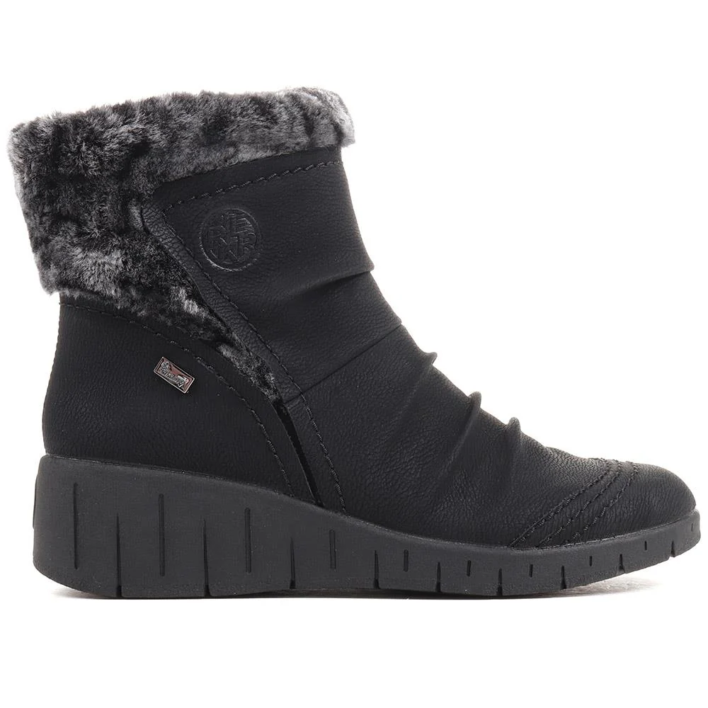 Fur Lined Weather Boots - RKR36555 / 323 012 - Black - Image 2