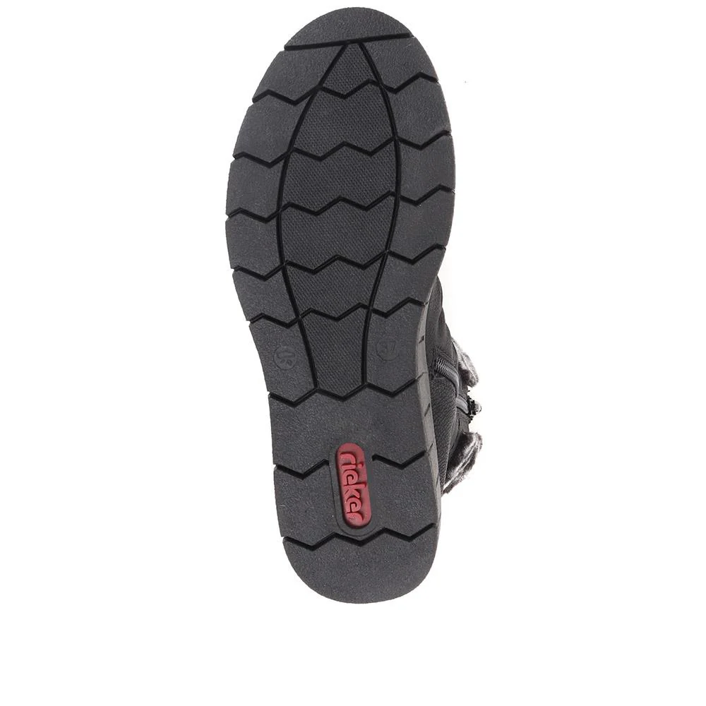 Fur Lined Weather Boots - RKR36555 / 323 012 - Black - Image 5