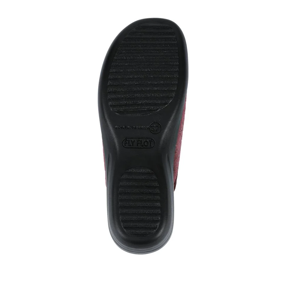 FylFlot Self-Moulding Velour Mules - FLY42031 / 327 726 - Plum - Image 4