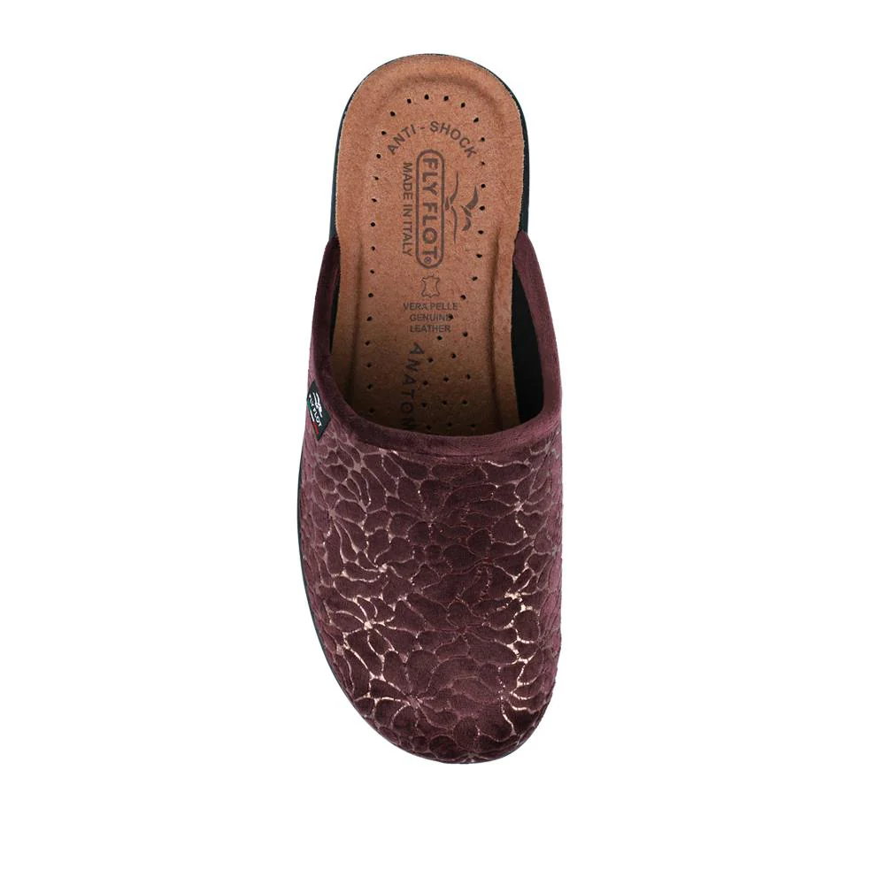 FylFlot Self-Moulding Velour Mules - FLY42031 / 327 726 - Plum - Image 6