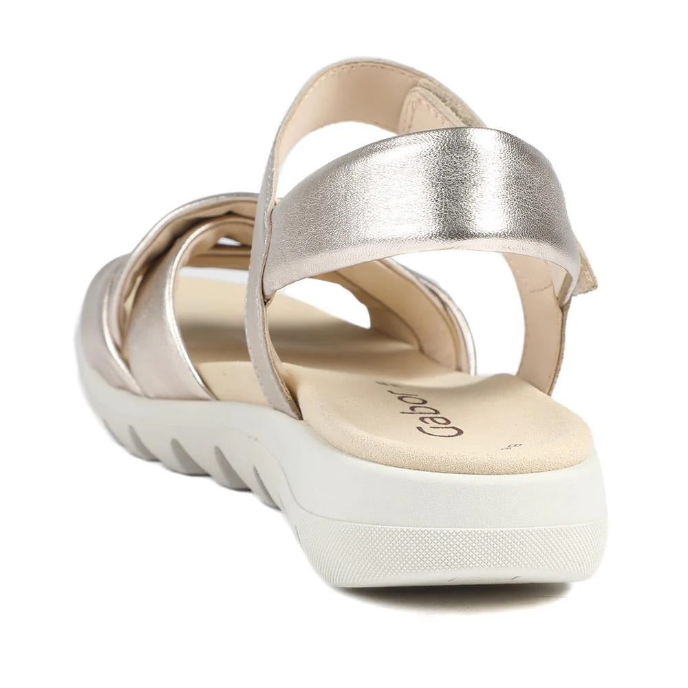 Gabor Adjustable Leather Sandals - GAB43010 / 328 671 - Gold - Image 4