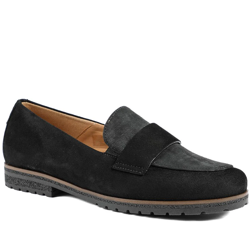 Gabor Ego Elder Leather Loafers - GAB42034 / 329 524 - Black