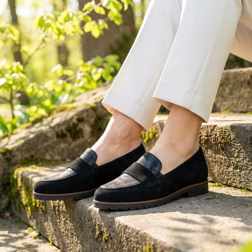 Gabor Ego Elder Leather Loafers - GAB42034 / 329 524 - Black - Image 2