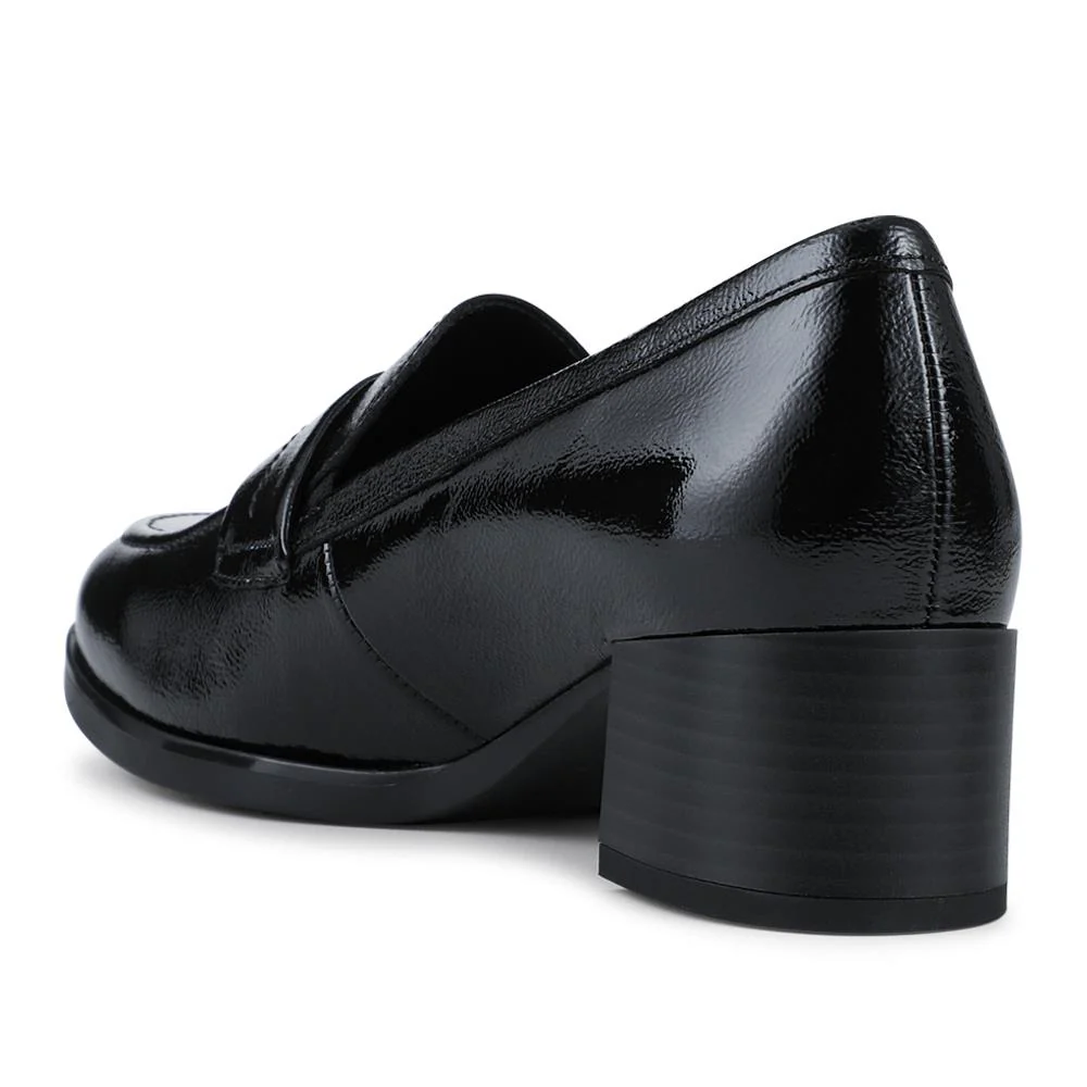 Gabor Fame Wide Fit Leather Penny Loafers - GAB42503 / 327 742 - Black Patent - Image 3
