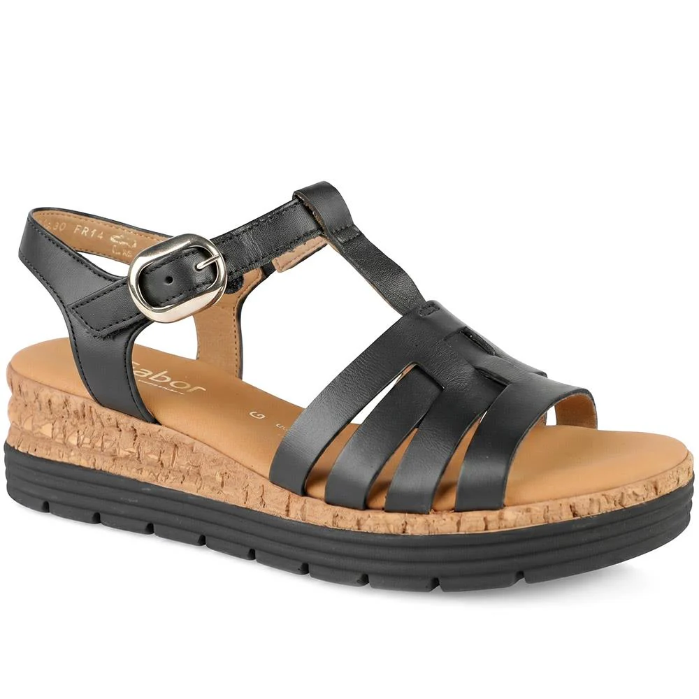 Gabor Leather Buckle Fasten Sandals - GABC44512 / 330 260 - Image 4