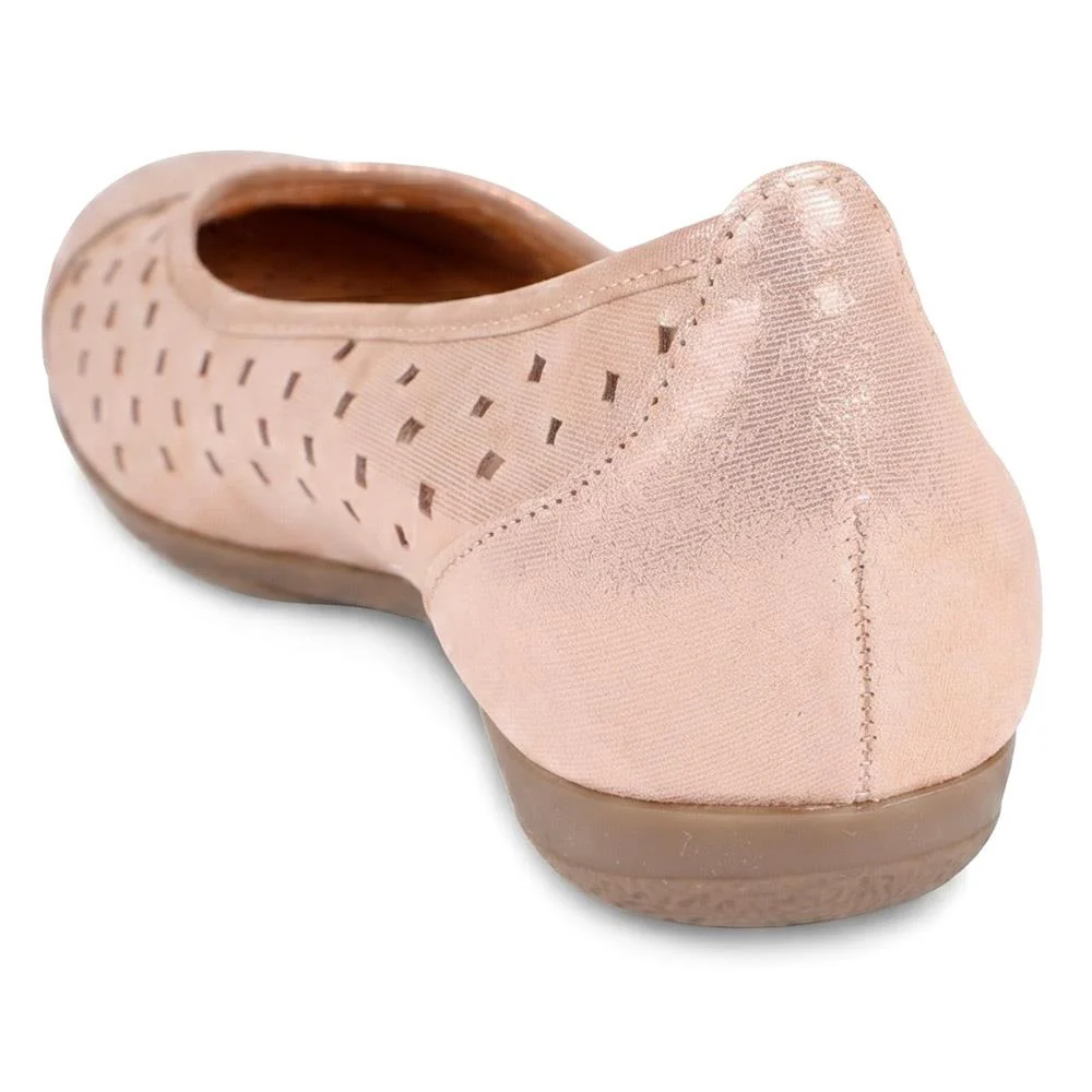 Gabor Leather Perforated Style Pumps - GABC44516 / 330 256 - Rose Gold - Image 3
