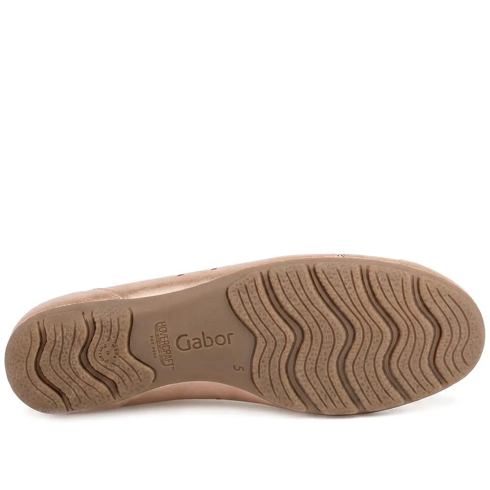Gabor Leather Perforated Style Pumps - GABC44516 / 330 256 - Rose Gold - Image 5