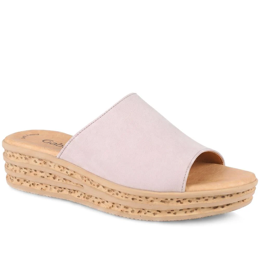 Gabor Leather Platform Mule Sandals - GABC44507 / 330 262 - Image 2