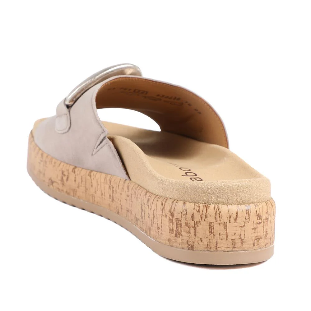 Gabor Leather Platform Sandals - GAB43004 / 328 670 - Natural - Image 4