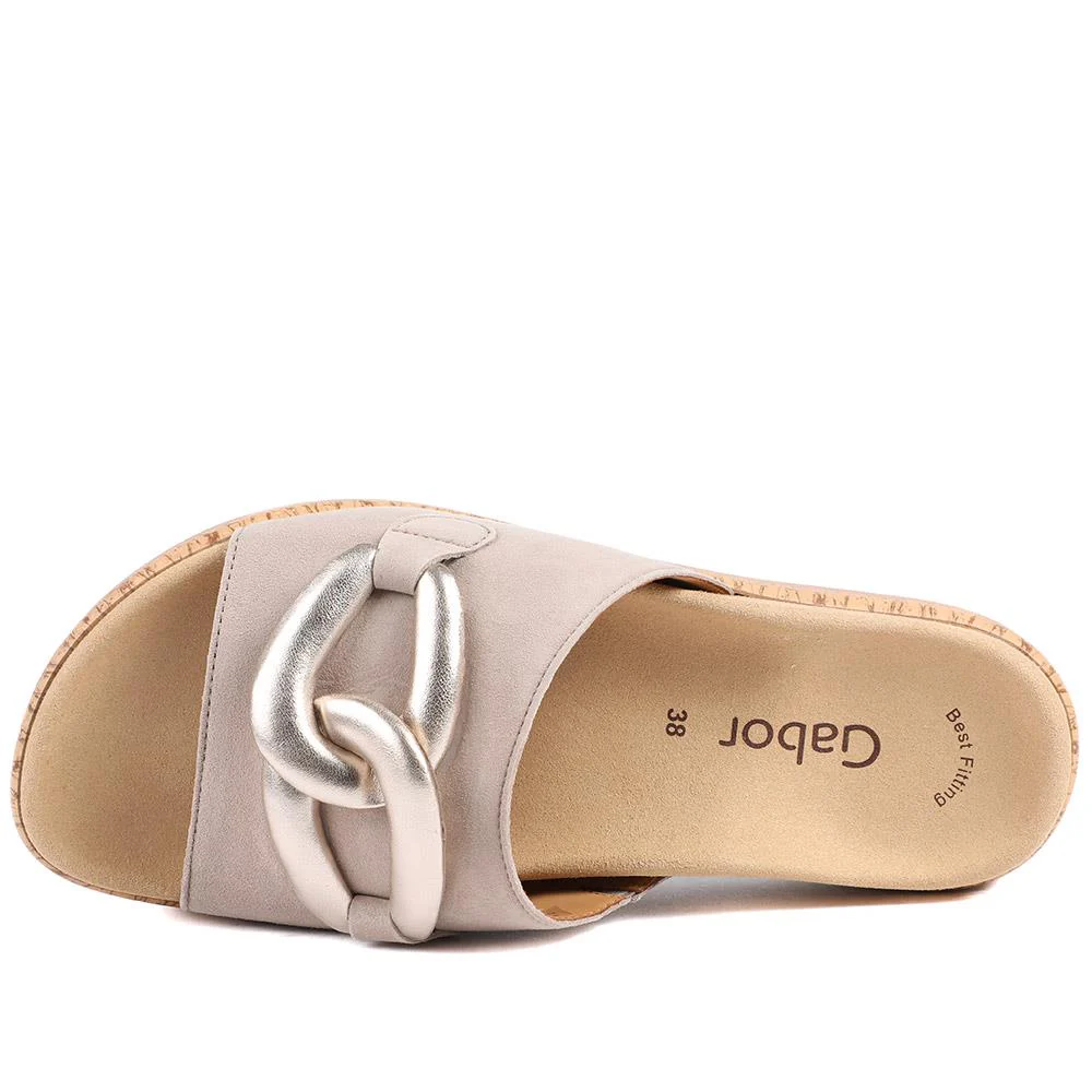 Gabor Leather Platform Sandals - GAB43004 / 328 670 - Natural - Image 5