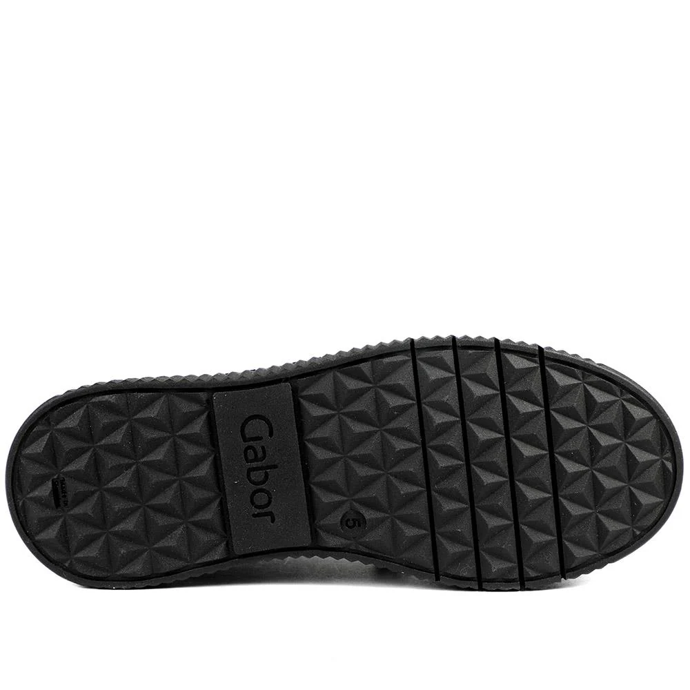 Gabor Leather Platform Trainers - GAB42023 / 329 516 - Black - Image 6