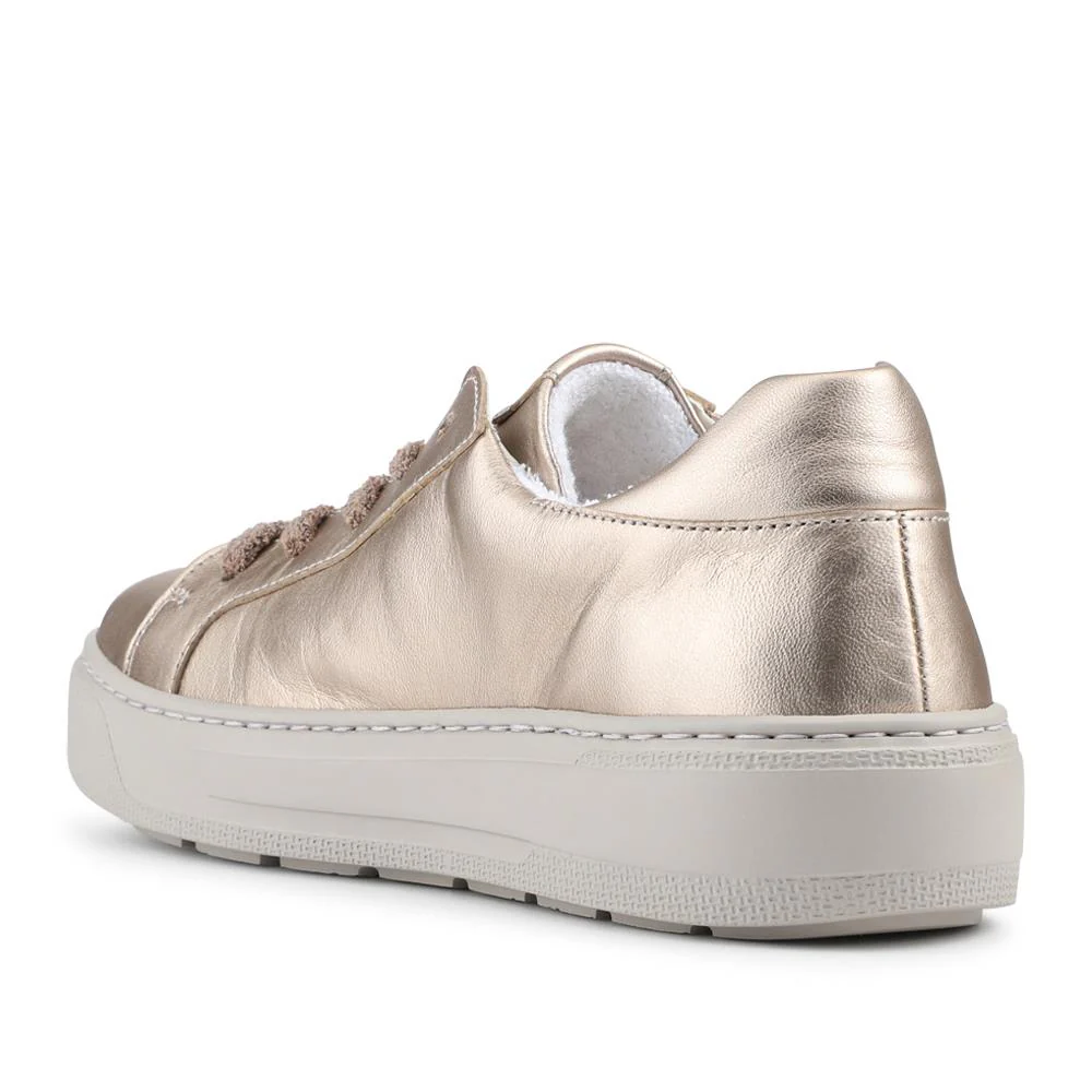 Gabor Leather Platform Trainers - GAB43001 / 328 667 - Gold - Image 3