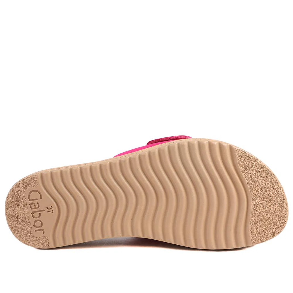 Gabor Leather Slip On Mule Sandals - GAB43003 / 328 669 - Fuschia - Image 6