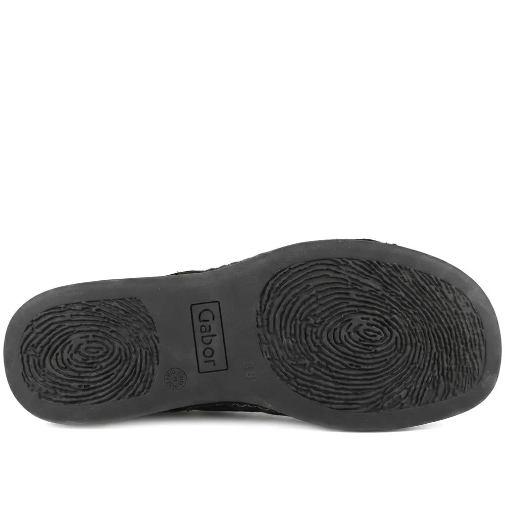 Gabor Leather Slip On Sandals - GABC44505 / 330 270 - Black - Image 6