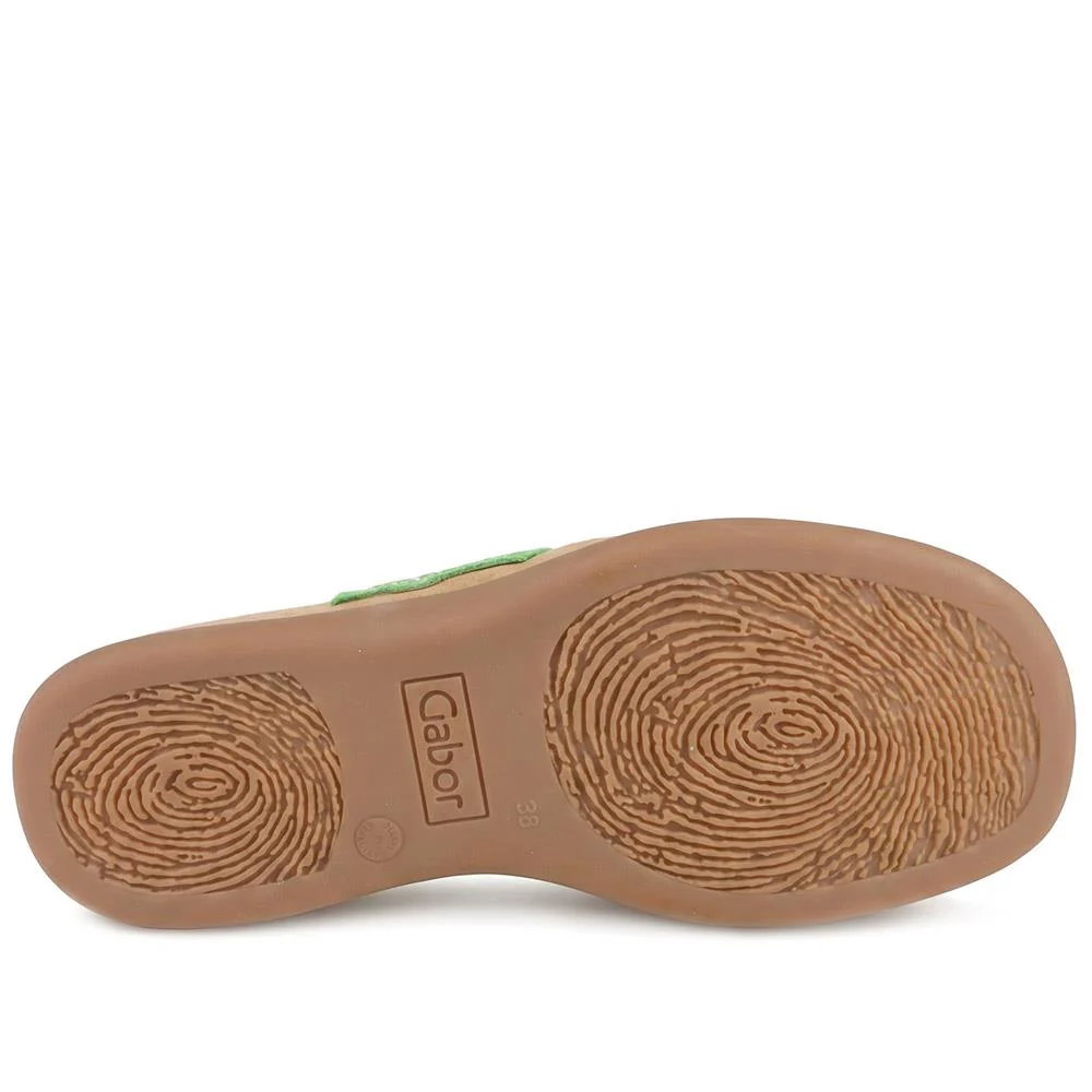 Gabor Leather Toe Post Sandals - GABC44504 / 330 269 - Green - Image 6