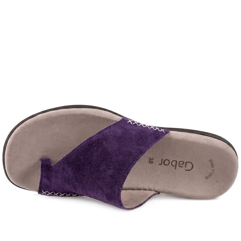 Gabor Leather Toe Post Sandals - GABC44504 / 330 269 - Purple - Image 4