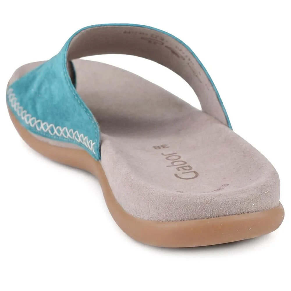 Gabor Leather Toe Post Sandals - GABC44504 / 330 269 - Teal - Image 3