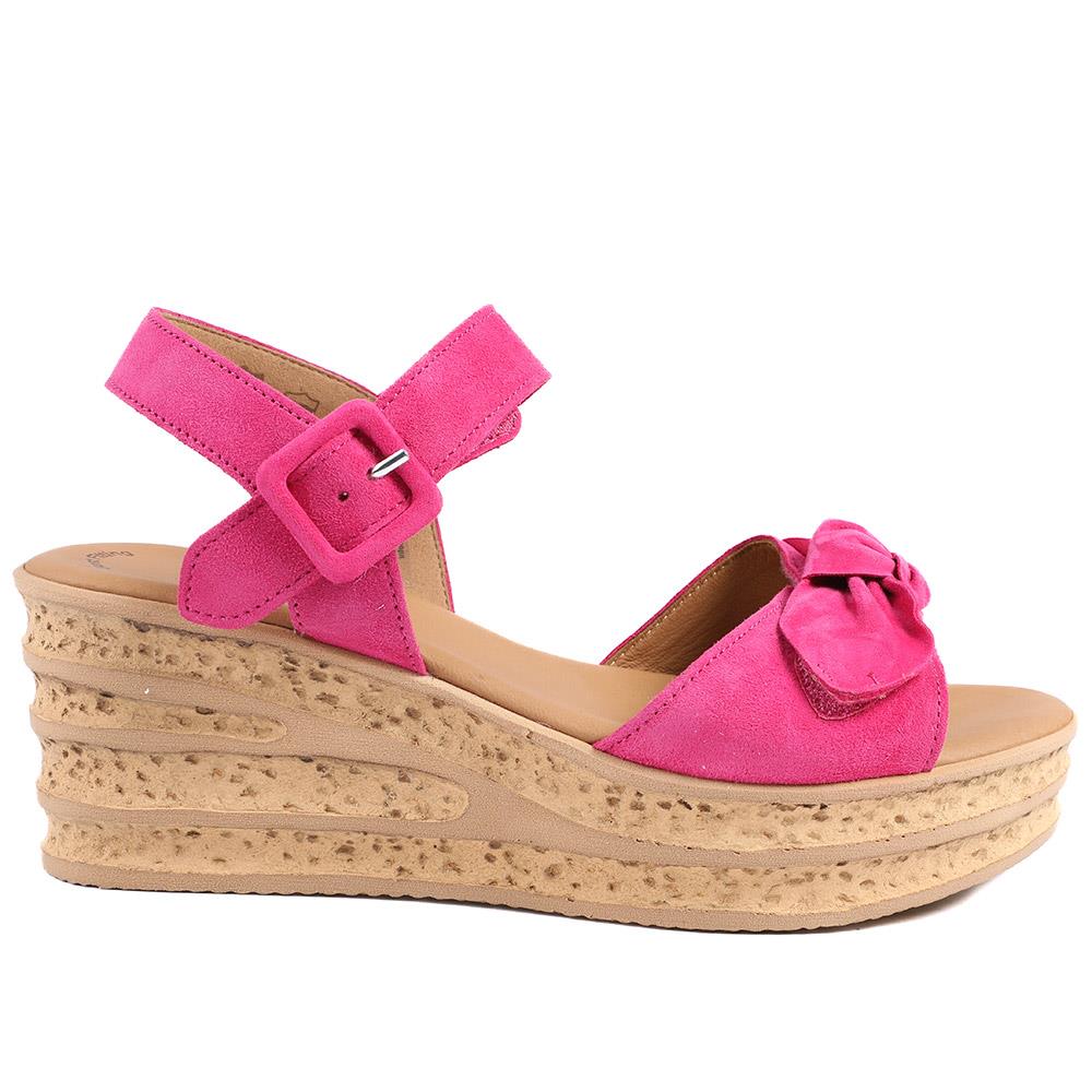Gabor Leather Wedge Sandals - GAB43009 / 328 672 - Hot Pink - Image 3