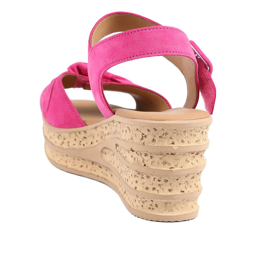 Gabor Leather Wedge Sandals - GAB43009 / 328 672 - Hot Pink - Image 4