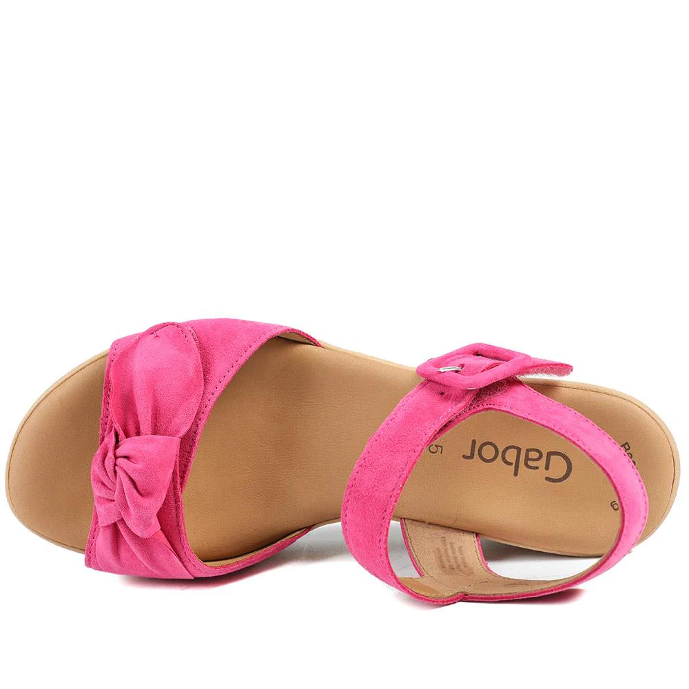 Gabor Leather Wedge Sandals - GAB43009 / 328 672 - Hot Pink - Image 5