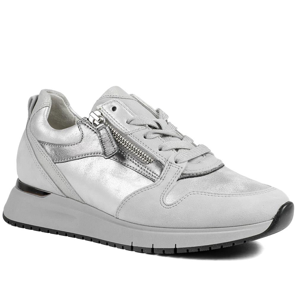 Gabor Leather Zip & Lace Trainers - GAB42031 / 329 511